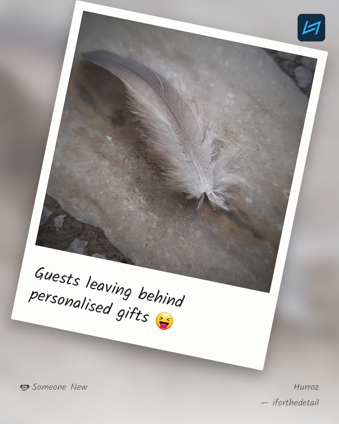 Guests leaving behind personalised gifts 😝