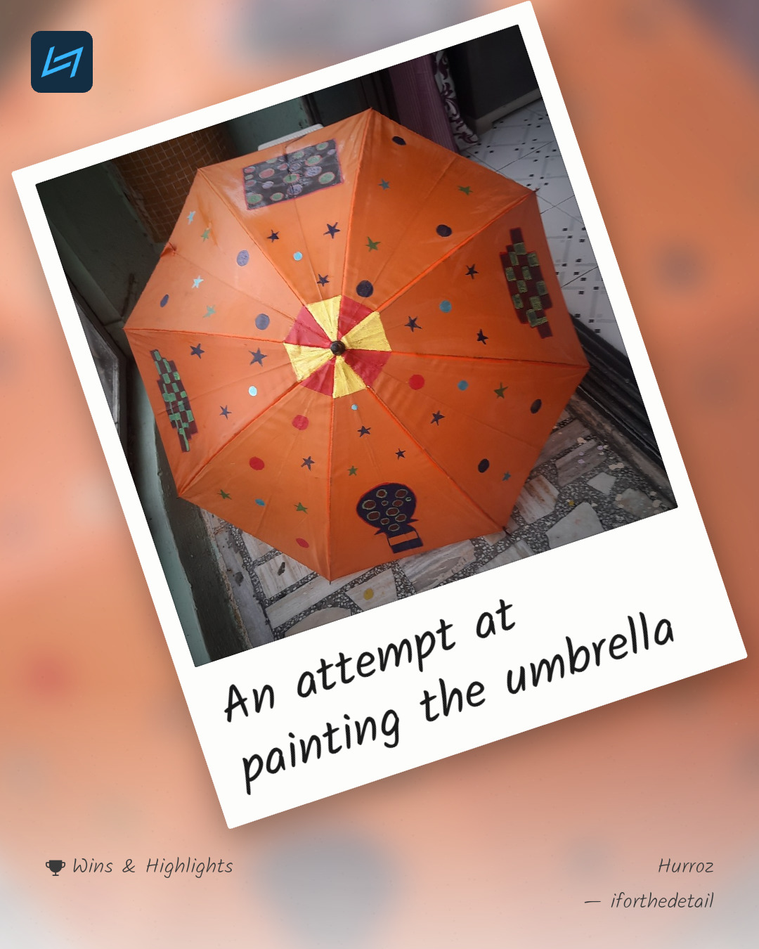 An attempt at painting the umbrella