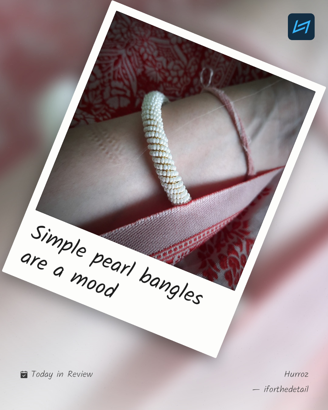 Simple pearl bangles are a mood