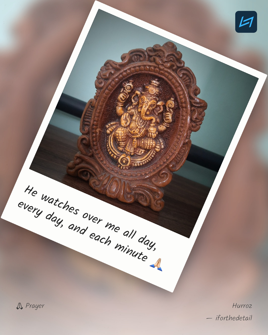 He watches over me all day, every day, and each minute 🙏🏻