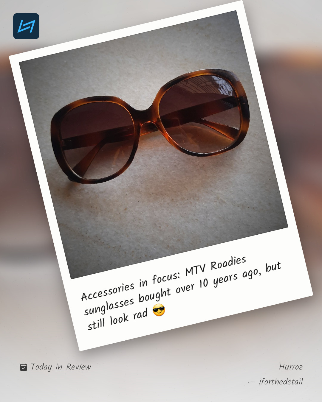 Accessories in focus: MTV Roadies sunglasses bought over 10 years ago, but still look rad 😎