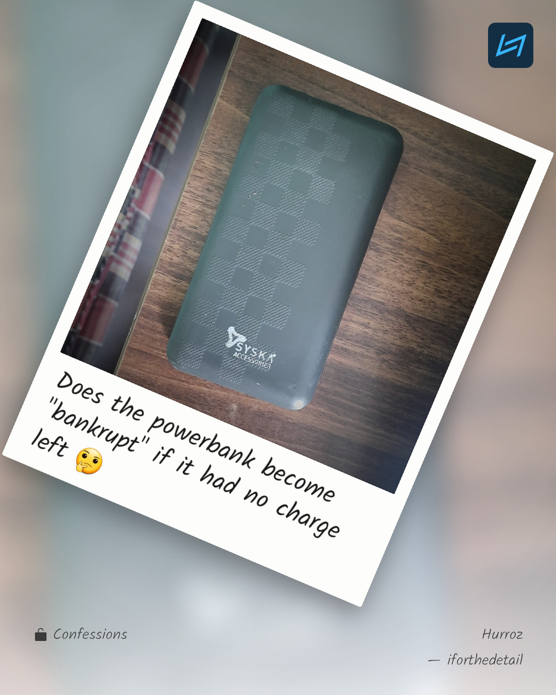 Does the powerbank become "bankrupt" if it had no charge left 🤔