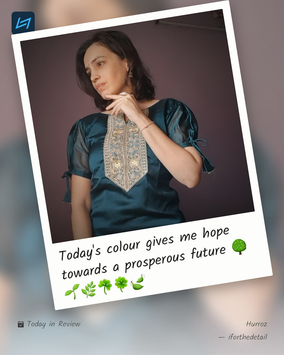 Today's colour gives me hope towards a prosperous future 🌳🌱🌿☘️🍀🍃