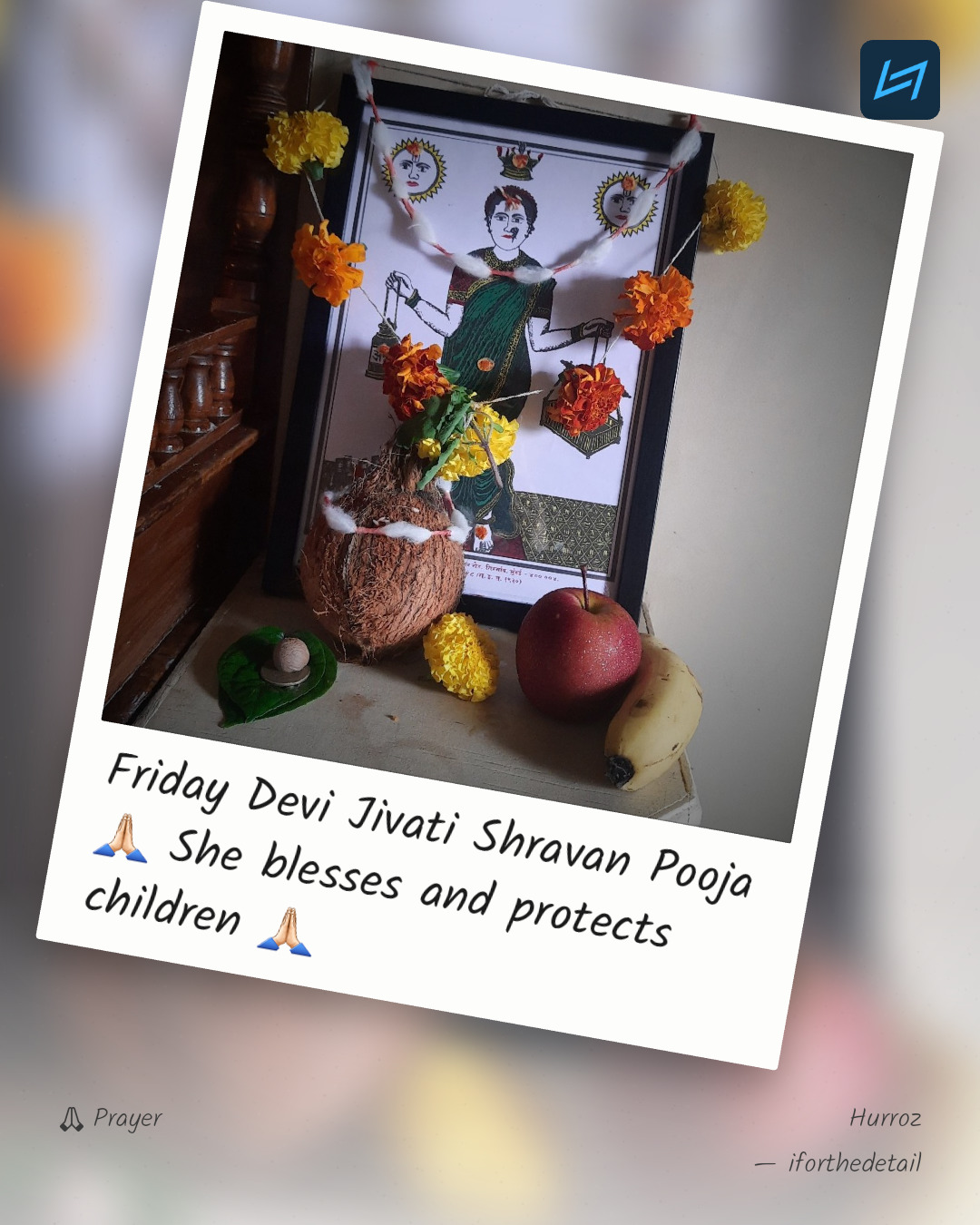 Friday Devi Jivati Shravan Pooja 🙏🏻 She blesses and protects children 🙏🏻