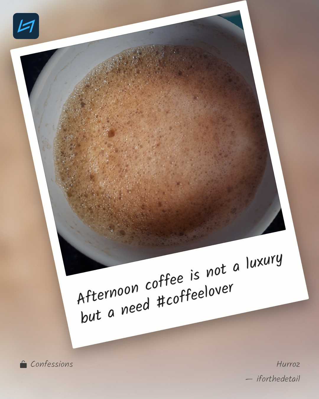 Afternoon coffee is not a luxury but a need #coffeelover