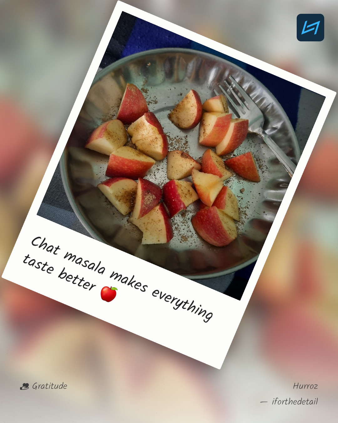 Chat masala makes everything taste better 🍎