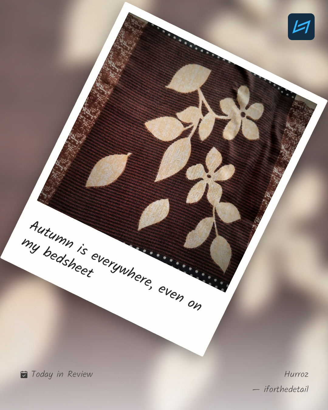 Autumn is everywhere, even on my bedsheet