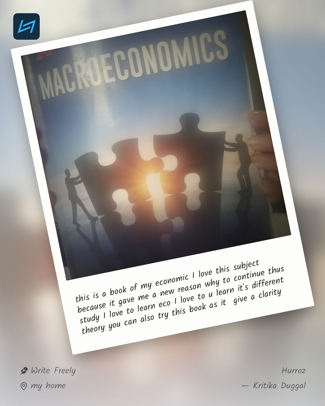 this is a book of my economic I love this subject because it gave me a new reason why to continue thus study I love to learn eco I love to u learn it's different theory you can also try this book as it give a clarity