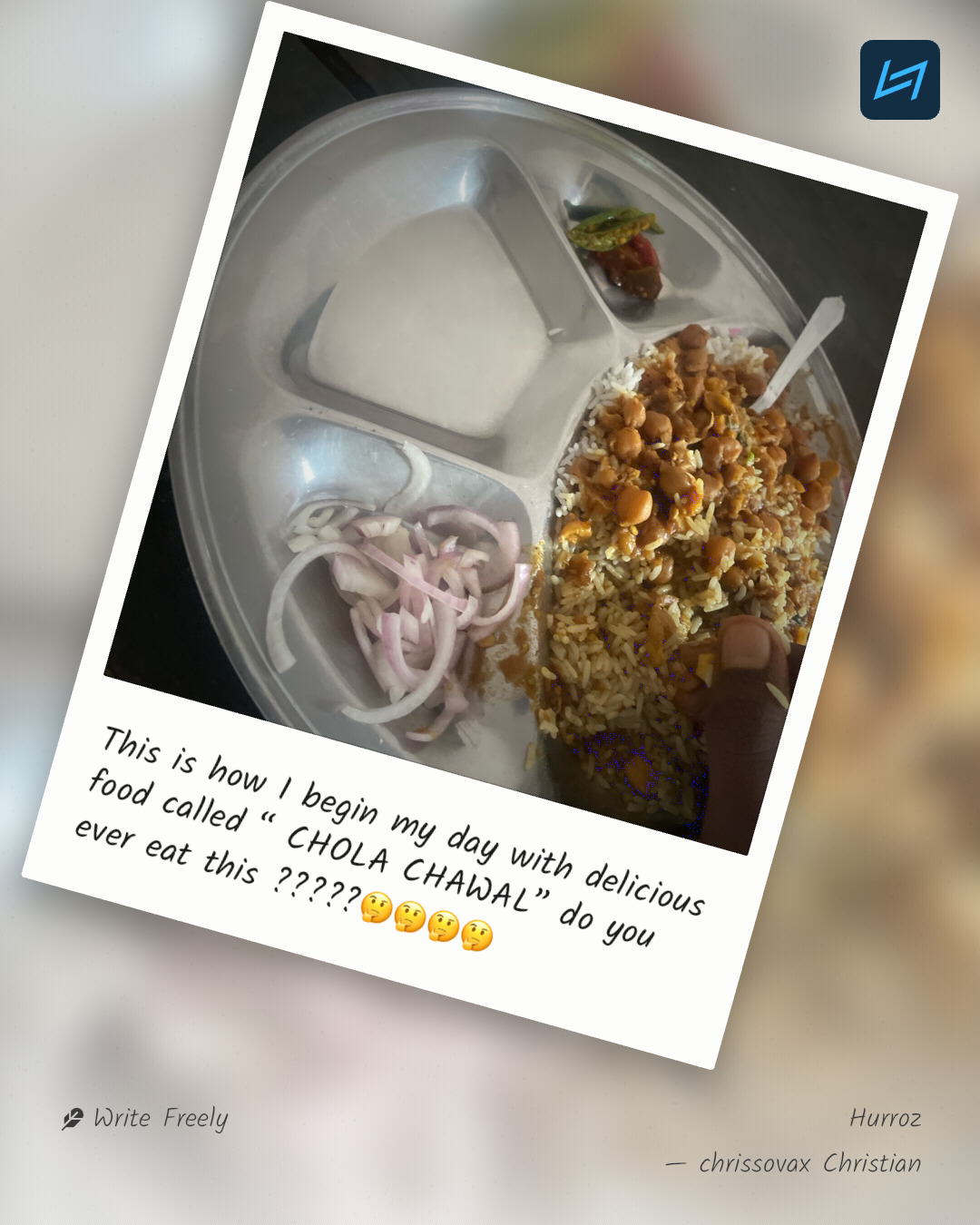 This is how I begin my day with delicious food called “ CHOLA CHAWAL” do you ever eat this ?????🤔🤔🤔🤔