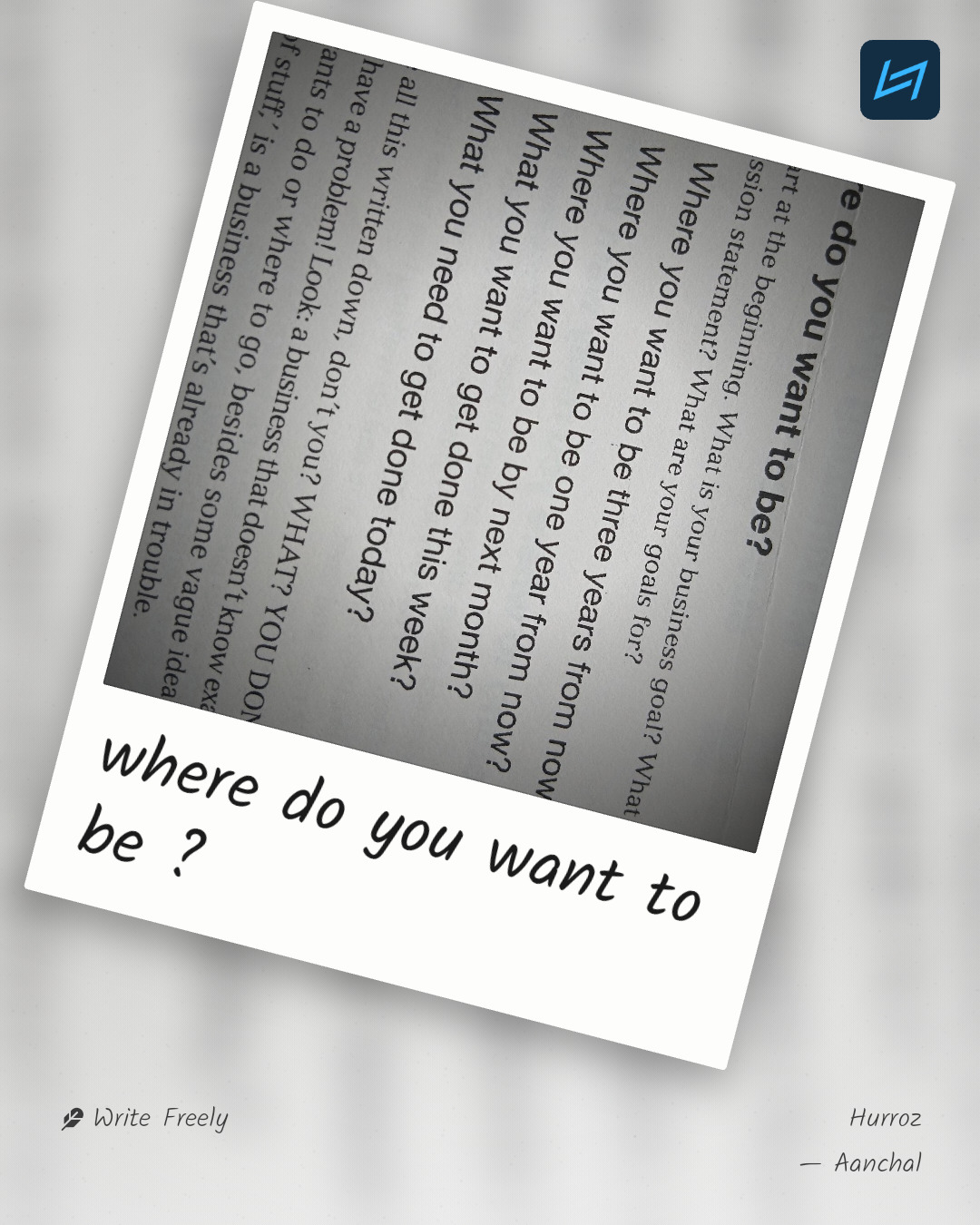 where do you want to be ?