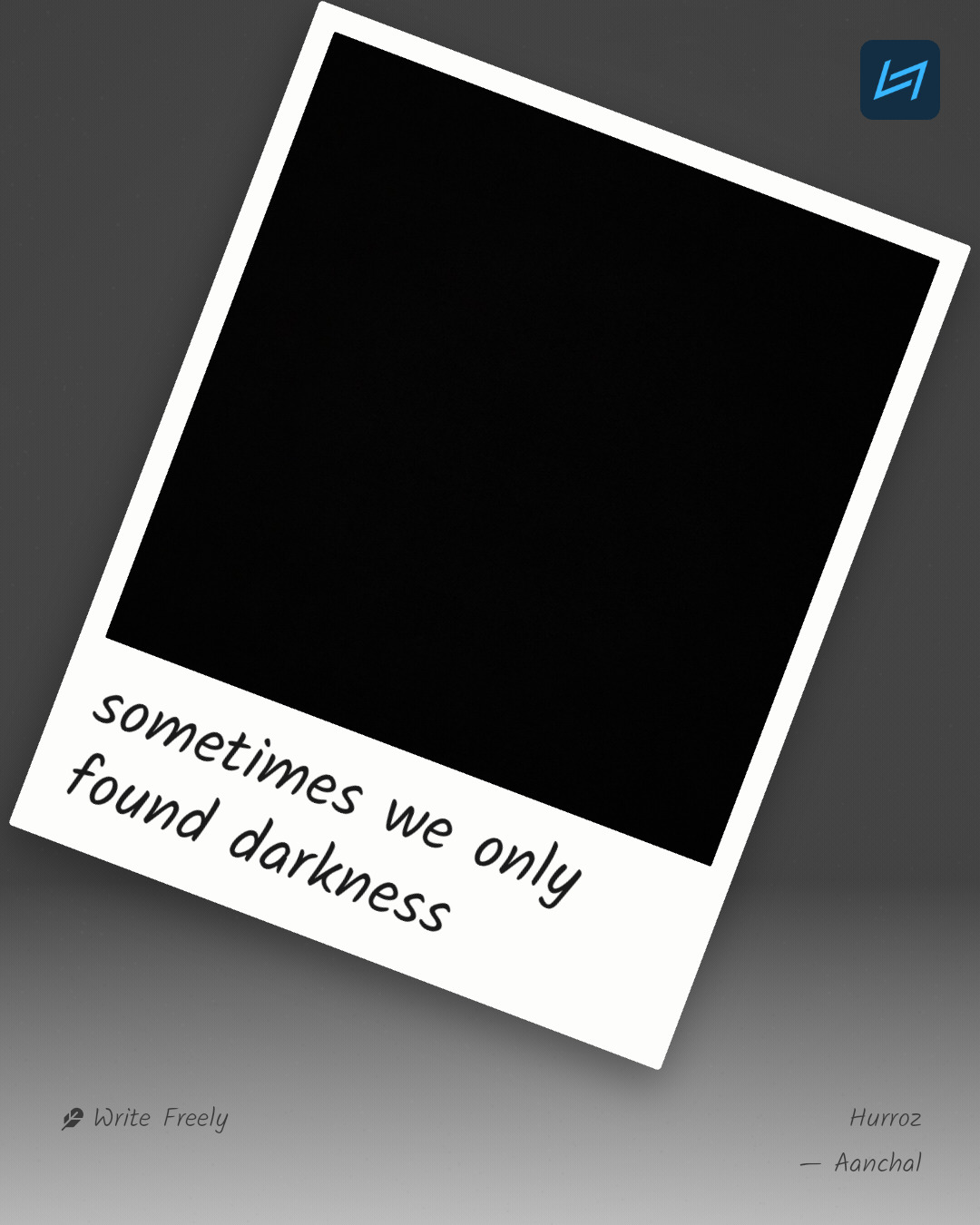 sometimes we only found darkness