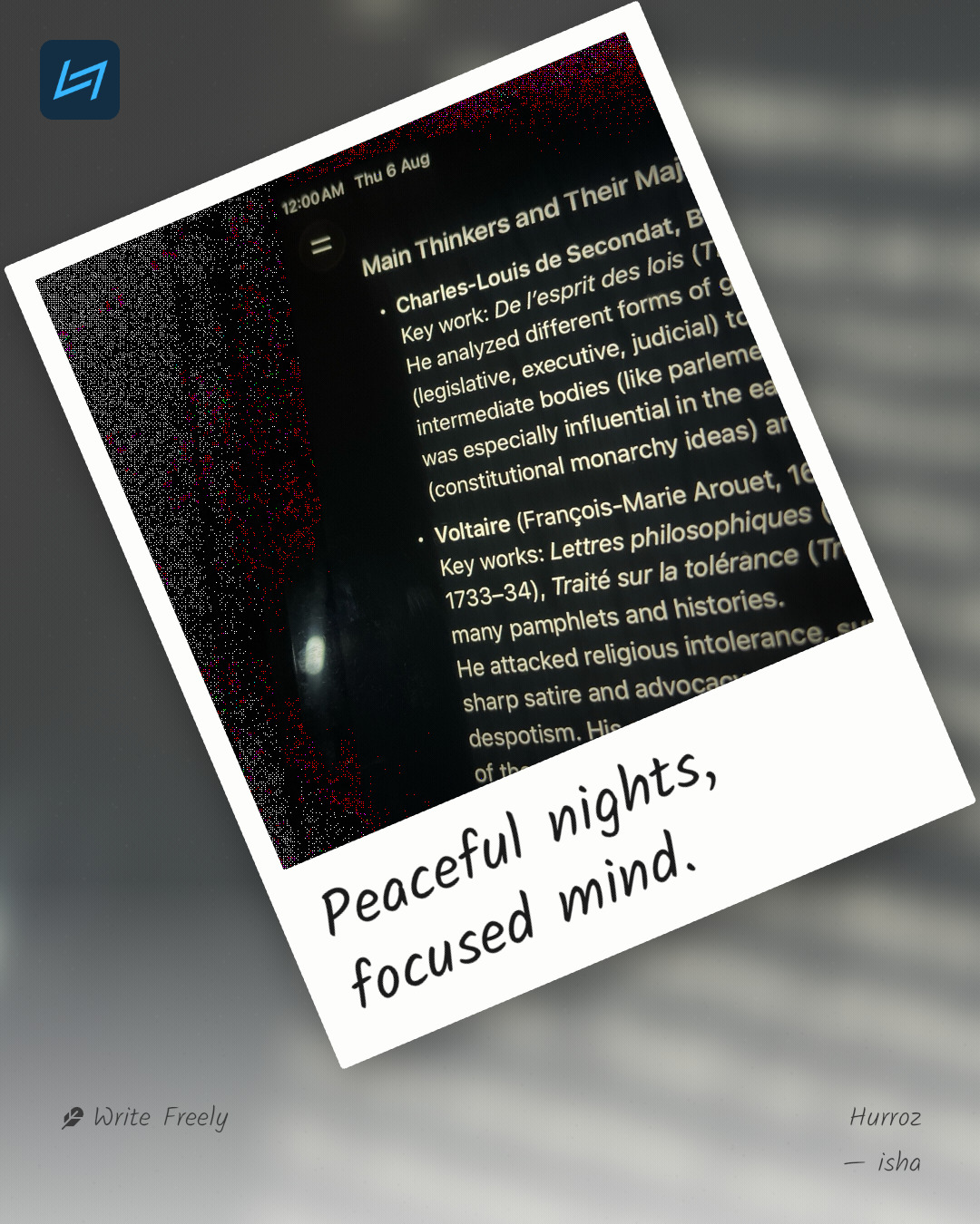Peaceful nights, focused mind.