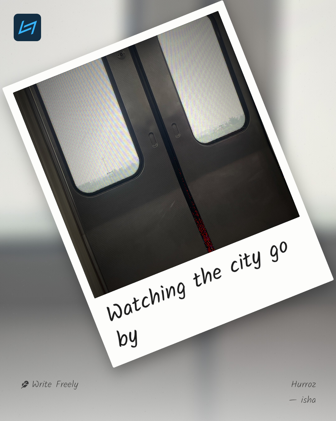 Watching the city go by