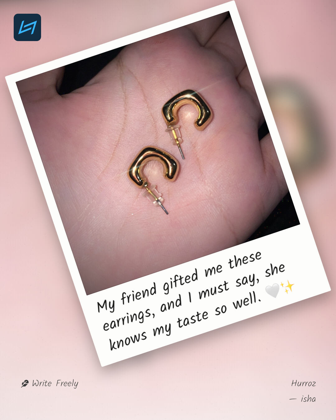 My friend gifted me these earrings, and I must say, she knows my taste so well. 🤍✨