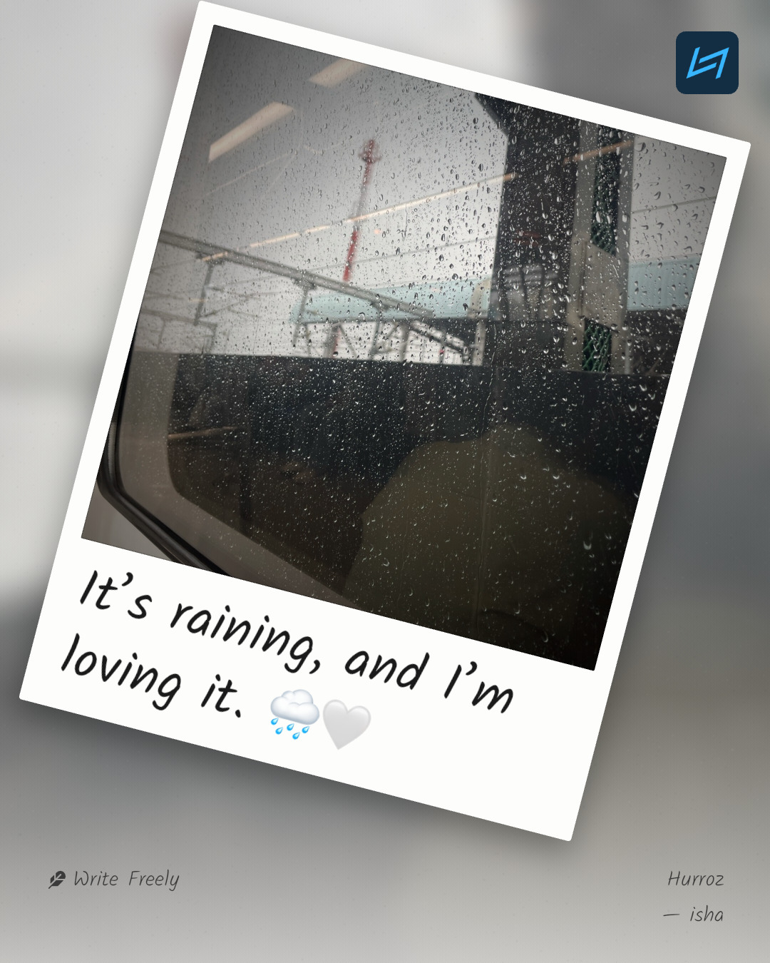It’s raining, and I’m loving it. 🌧️🤍