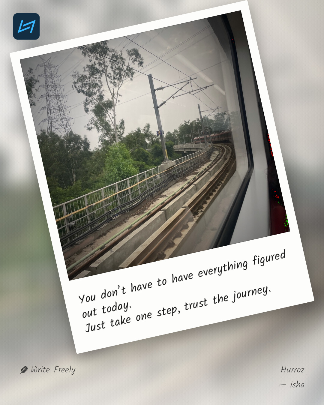 You don’t have to have everything figured out today. Just take one step, trust the journey.