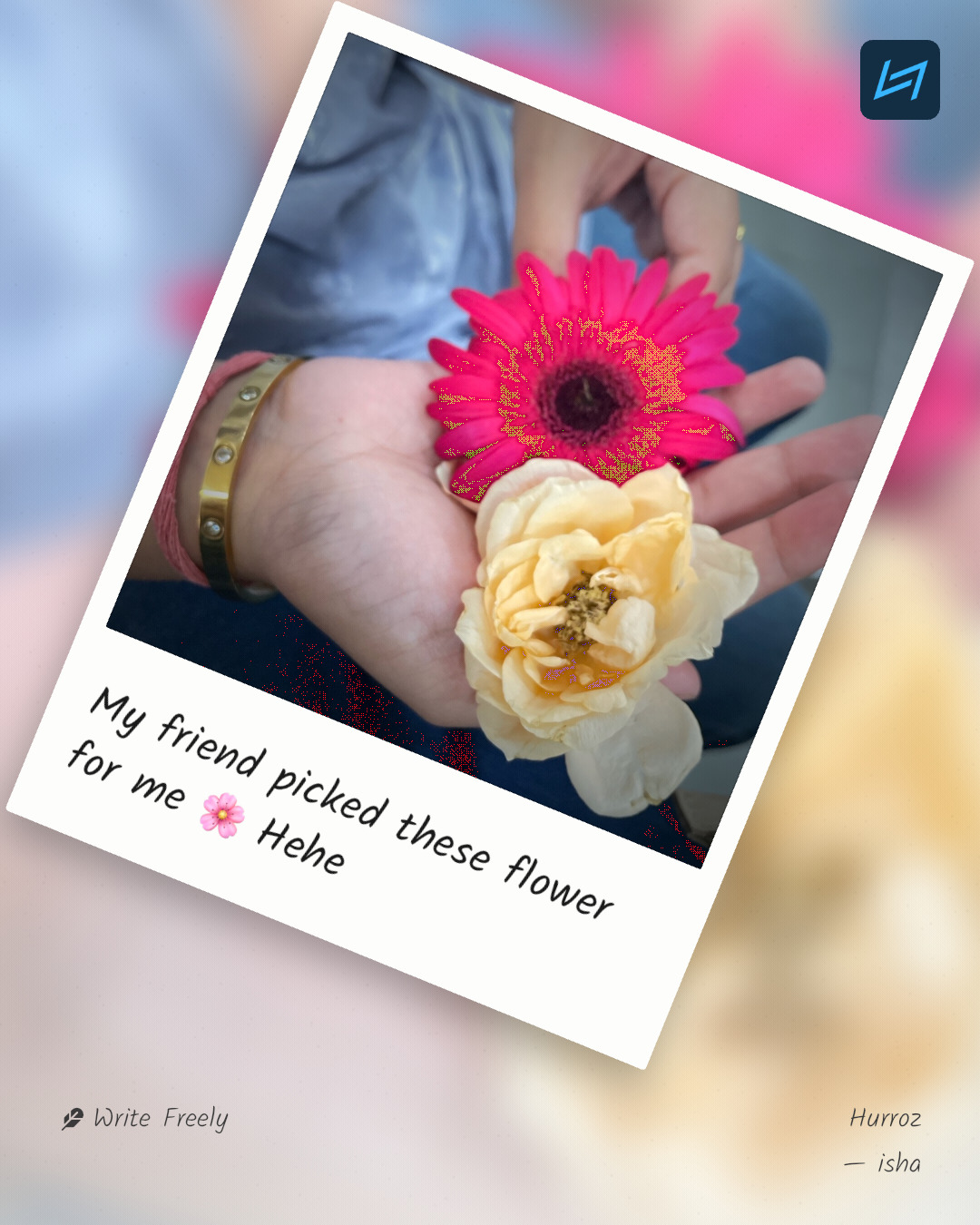 My friend picked these flower for me 🌸 Hehe