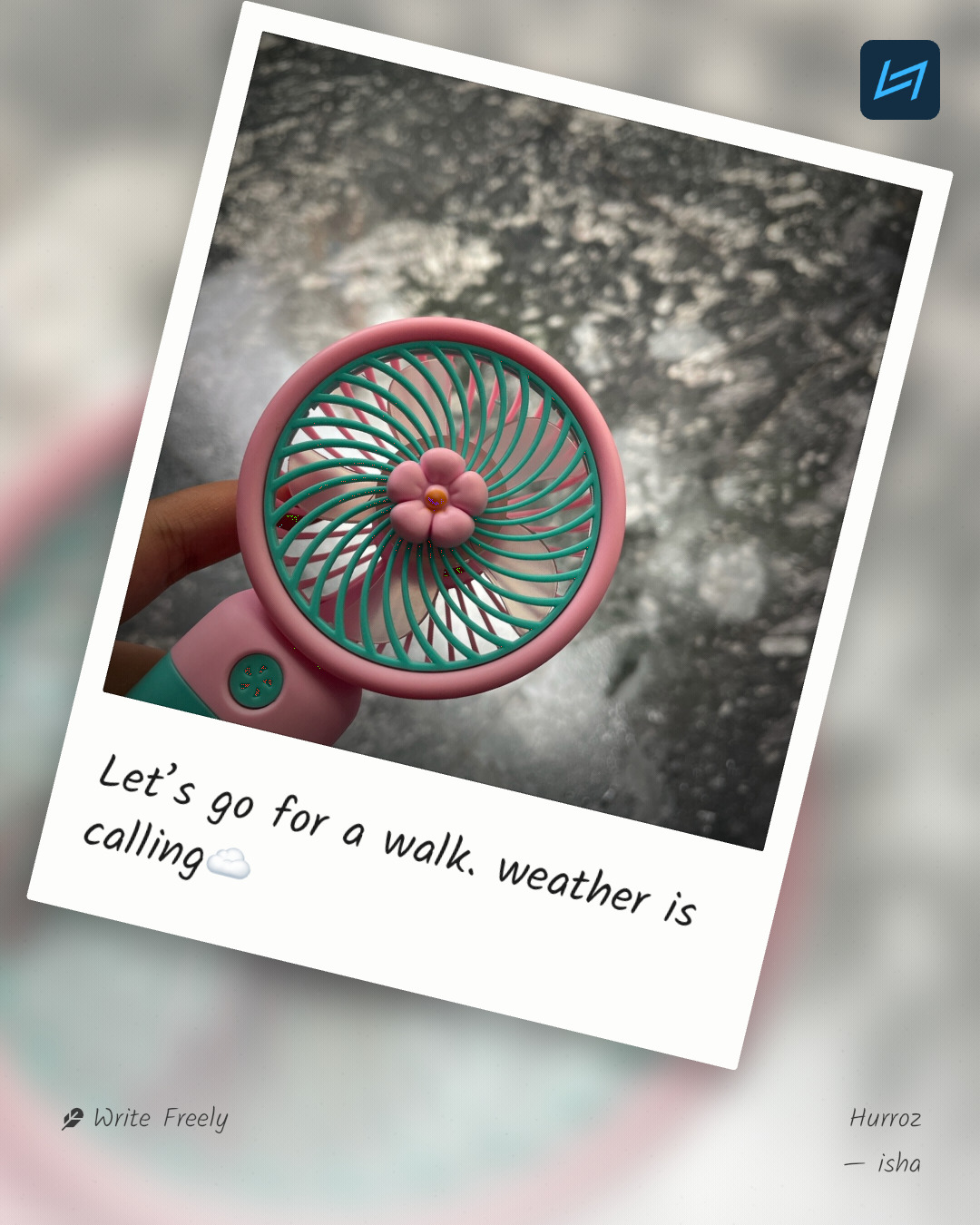 Let’s go for a walk. weather is calling☁️