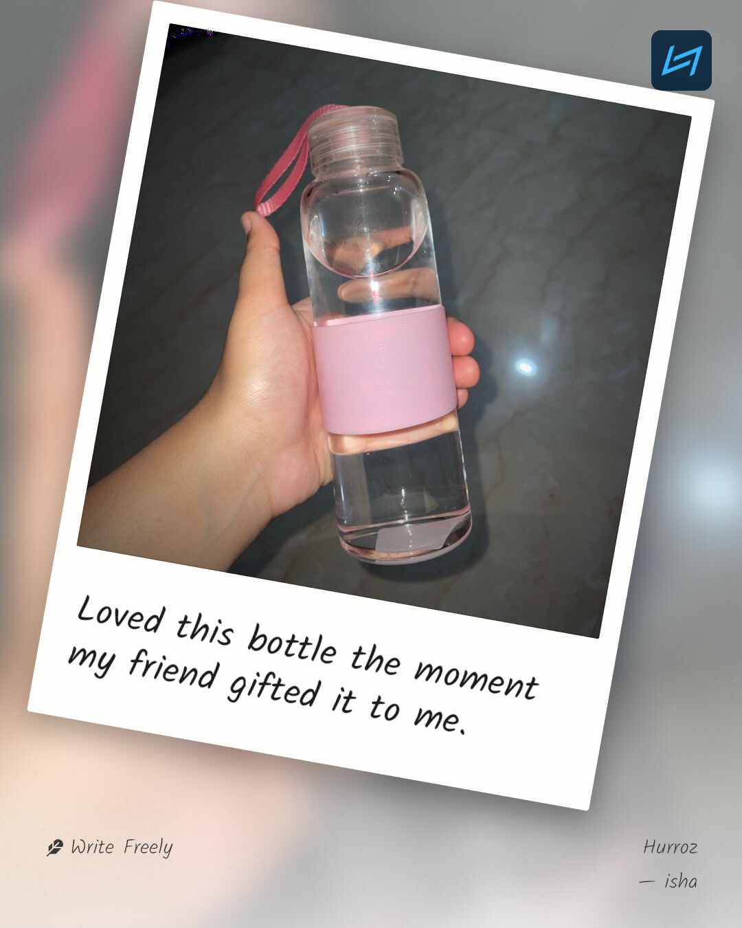 Loved this bottle the moment my friend gifted it to me.