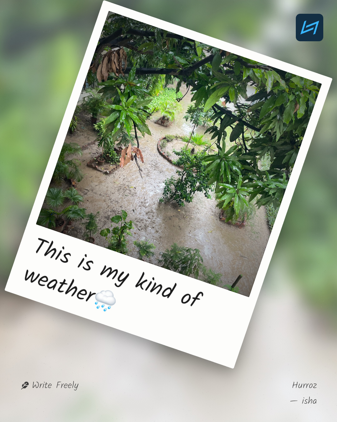 This is my kind of weather🌧️