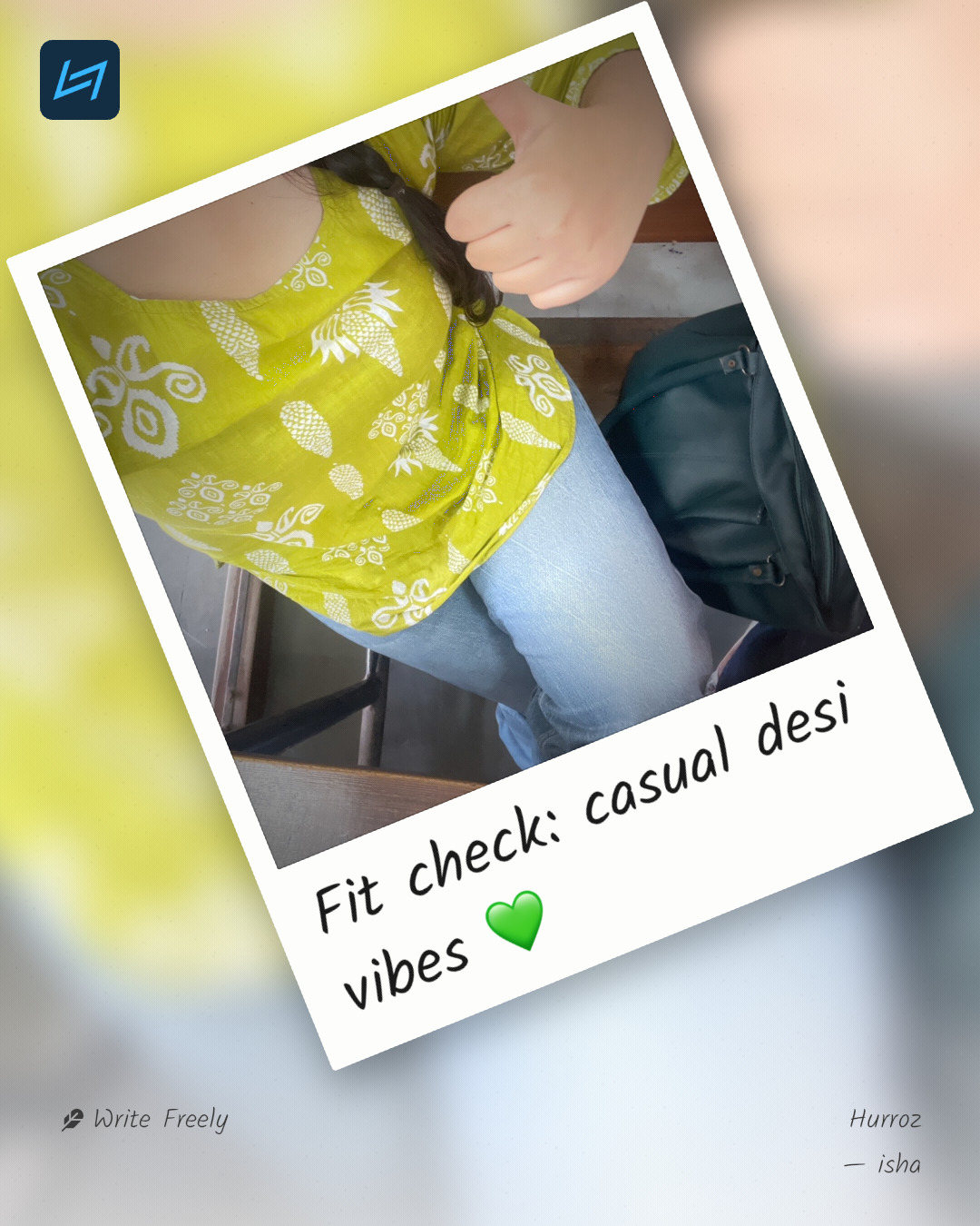 Fit check: casual desi vibes 💚