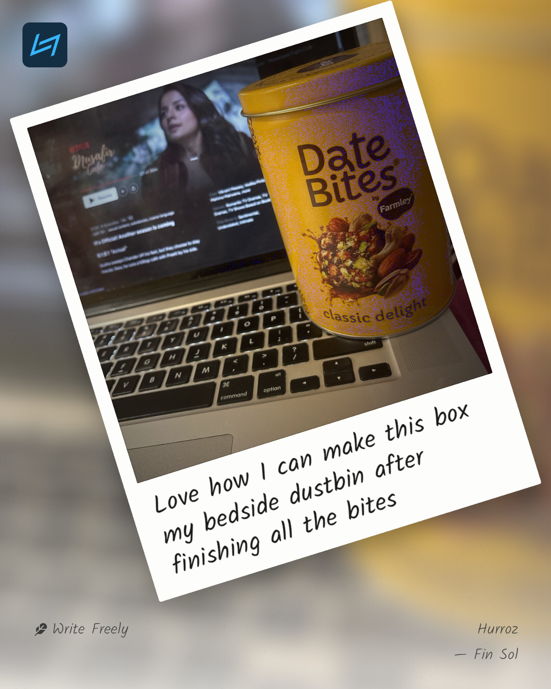 Love how I can make this box my bedside dustbin after finishing all the bites