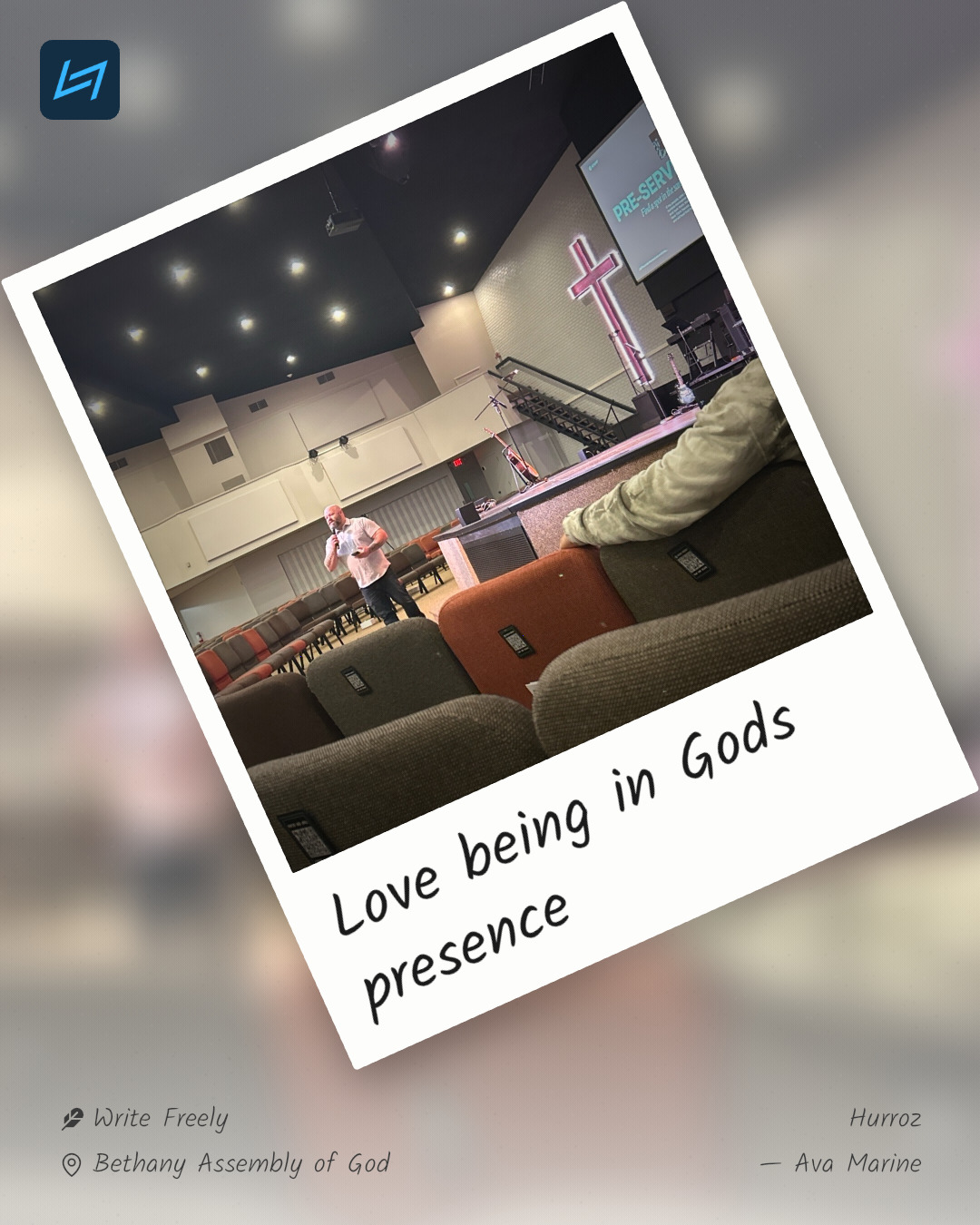 Love being in Gods presence