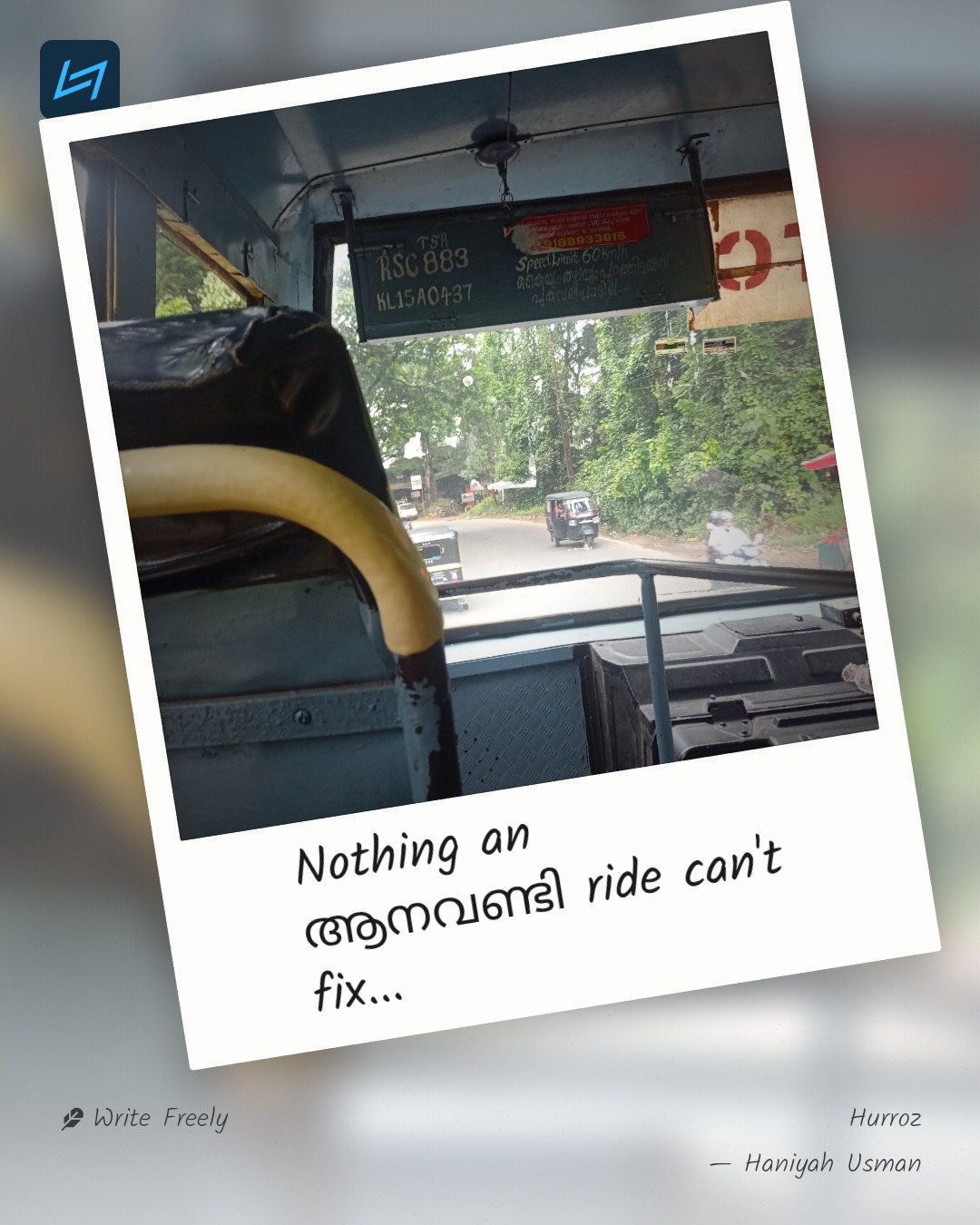 Nothing an ആനവണ്ടി ride can't fix...
