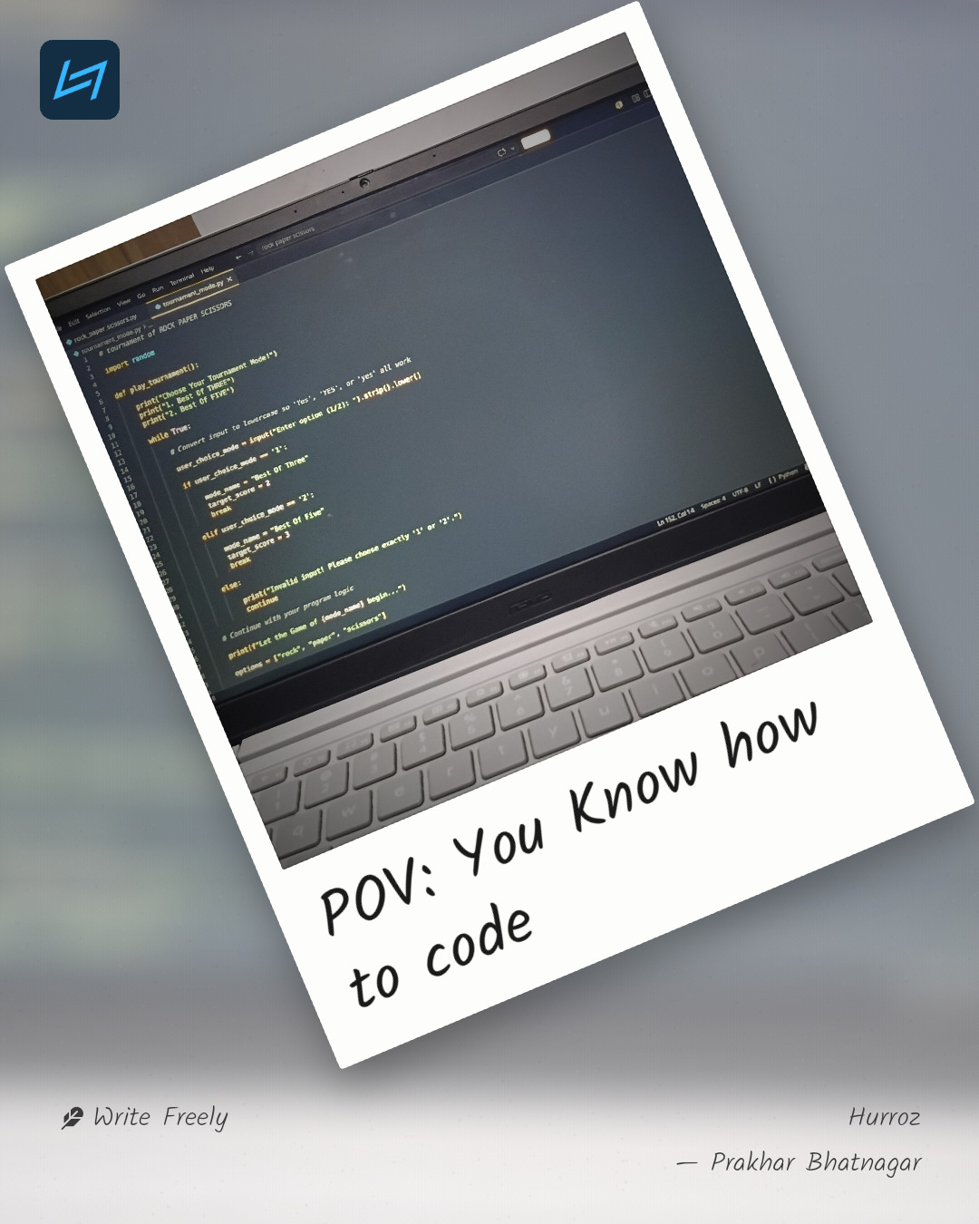 POV: You Know how to code