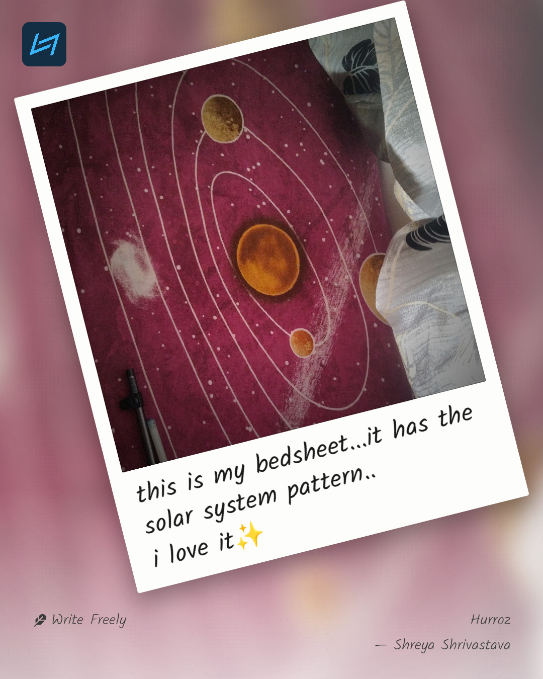 this is my bedsheet...it has the solar system pattern.. i love it✨