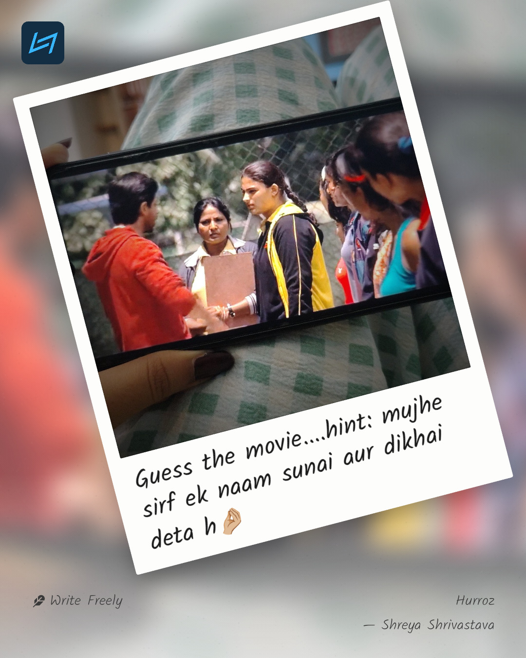 Guess the movie....hint: mujhe sirf ek naam sunai aur dikhai deta h🤌🏼