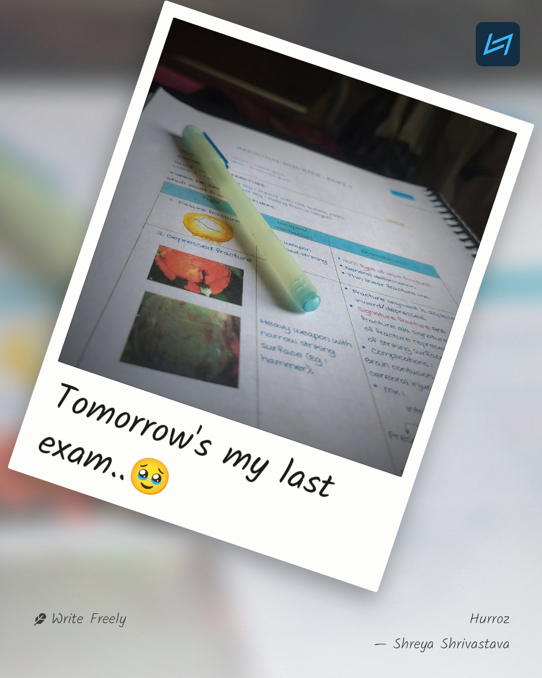 Tomorrow's my last exam..🥹