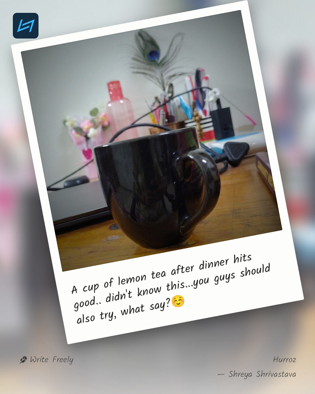 A cup of lemon tea after dinner hits good.. didn't know this...you guys should also try, what say?☺️