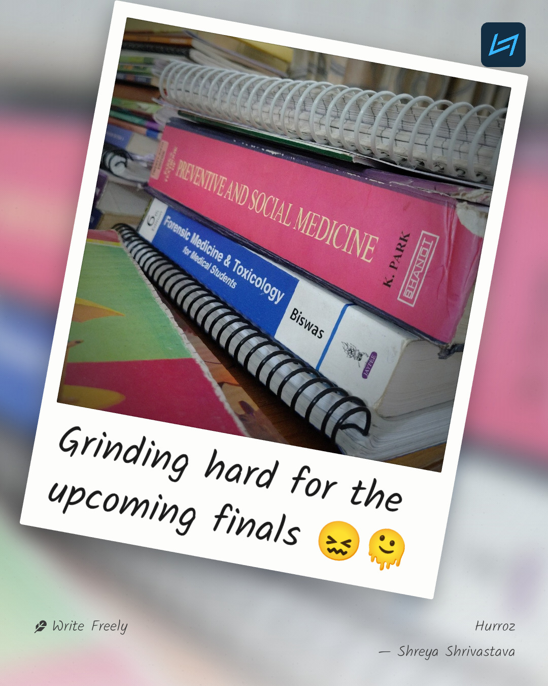 Grinding hard for the upcoming finals 😖🫠