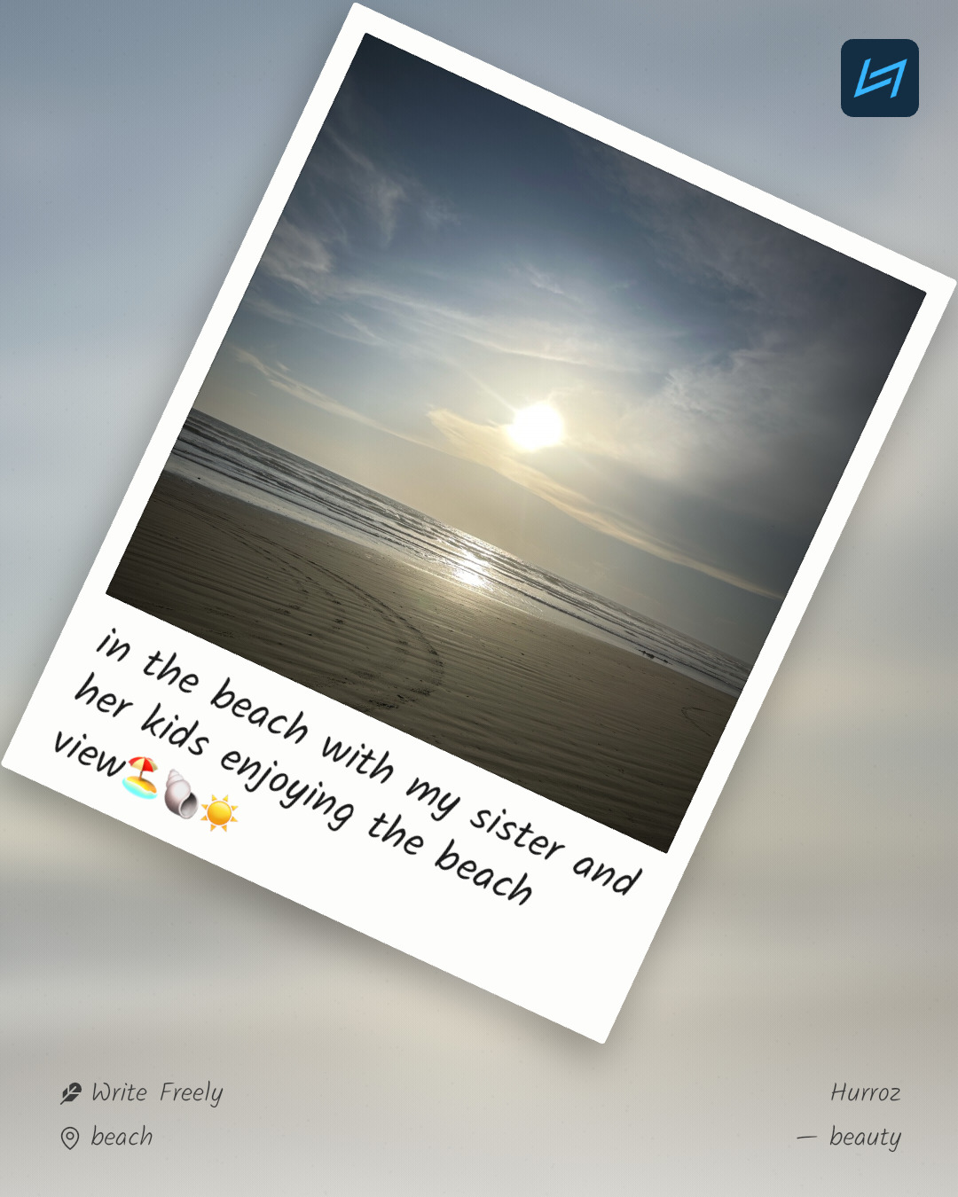 in the beach with my sister and her kids enjoying the beach view🏖️🐚☀️