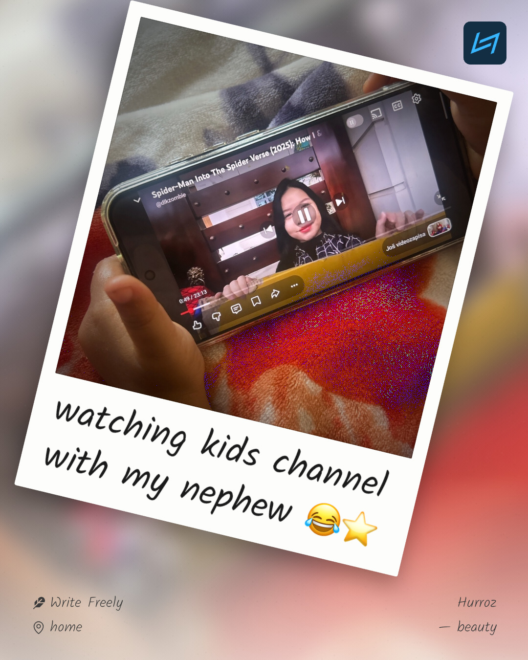 watching kids channel with my nephew 😂⭐️