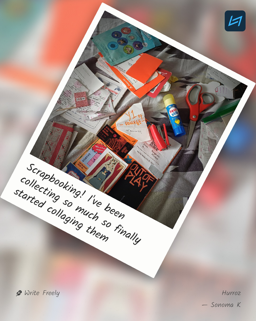 Scrapbooking! I've been collecting so much so finally started collaging them