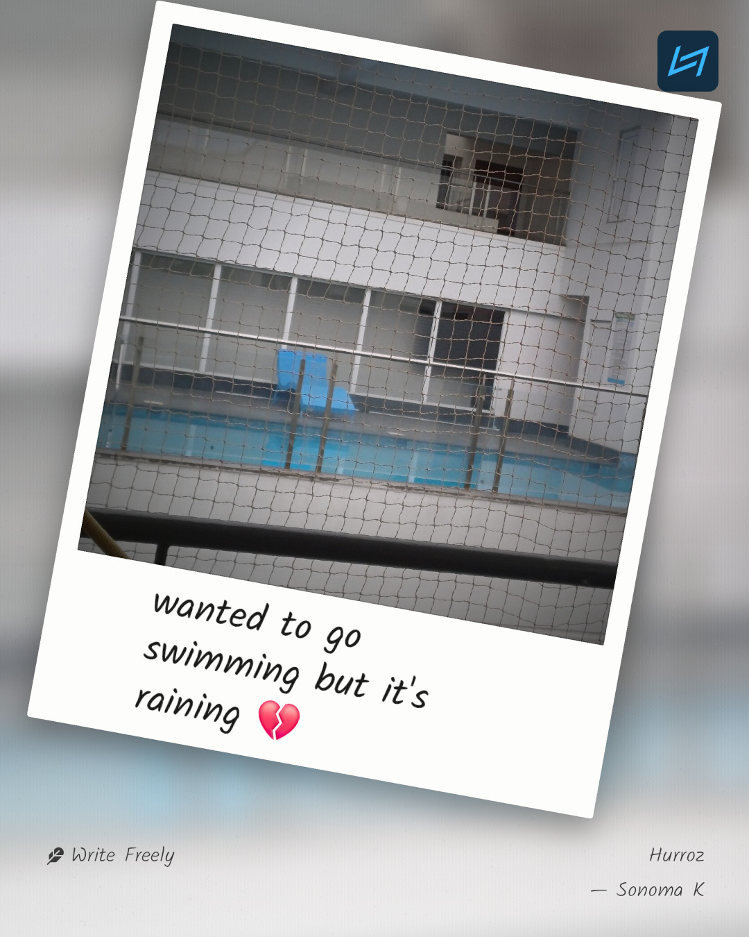 wanted to go swimming but it's raining 💔