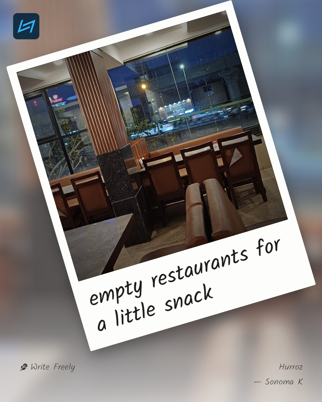 empty restaurants for a little snack