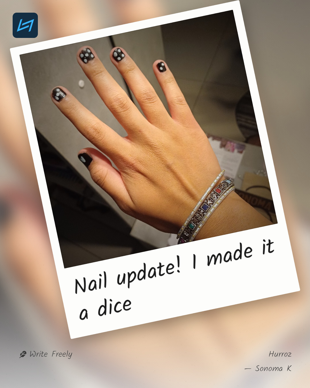 Nail update! I made it a dice