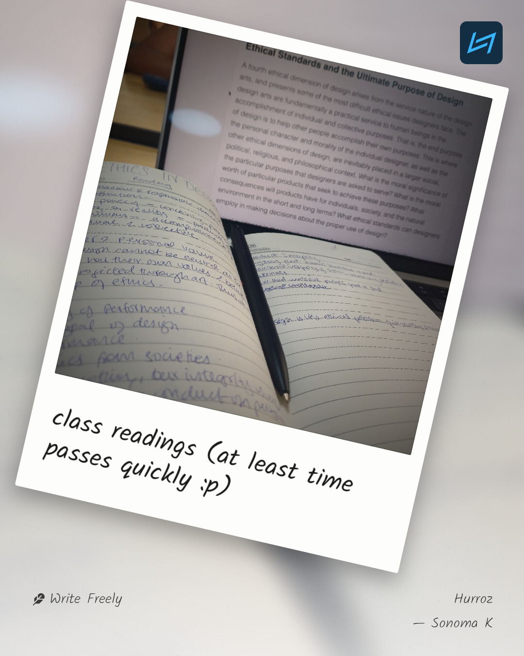 class readings (at least time passes quickly :p)