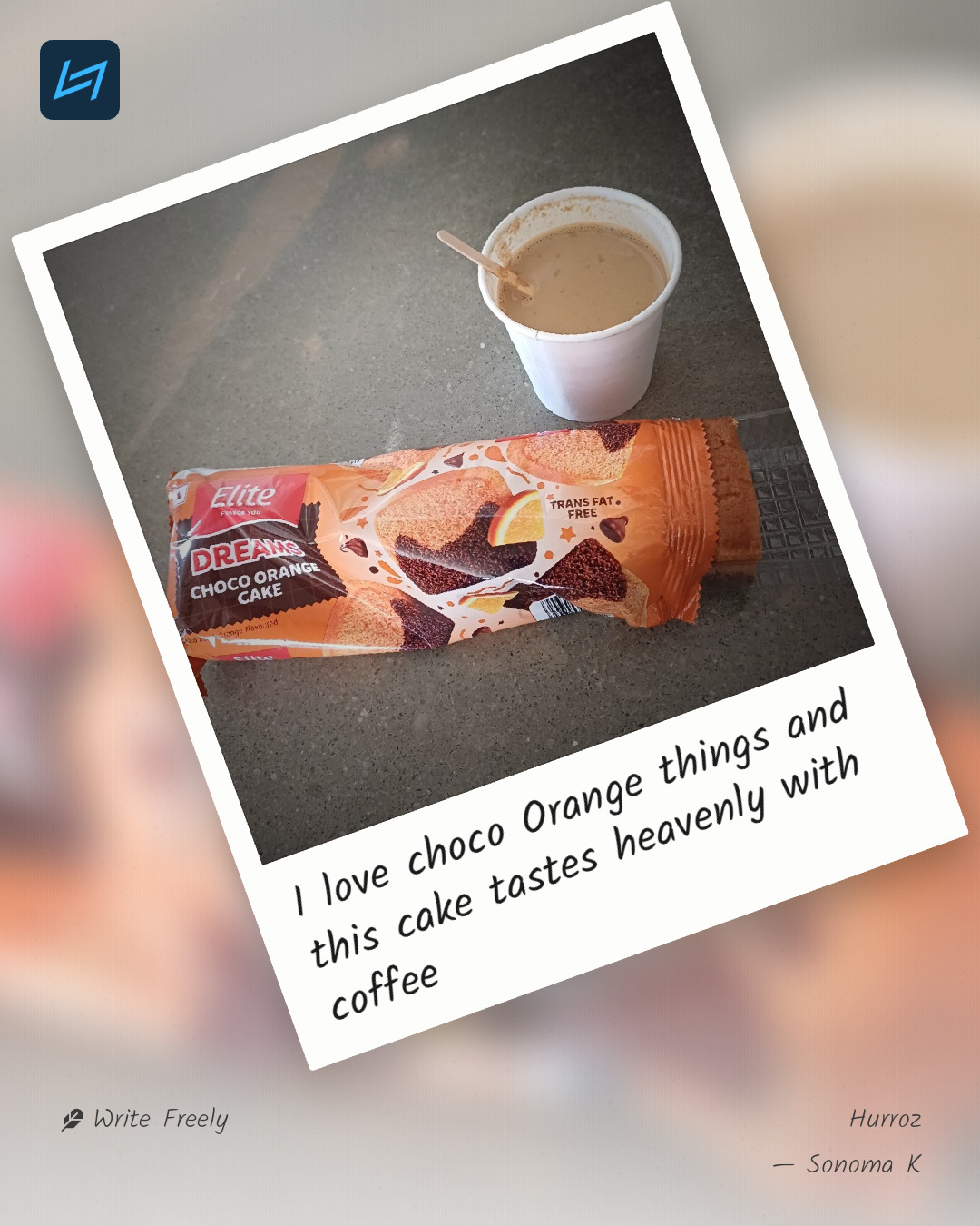I love choco Orange things and this cake tastes heavenly with coffee