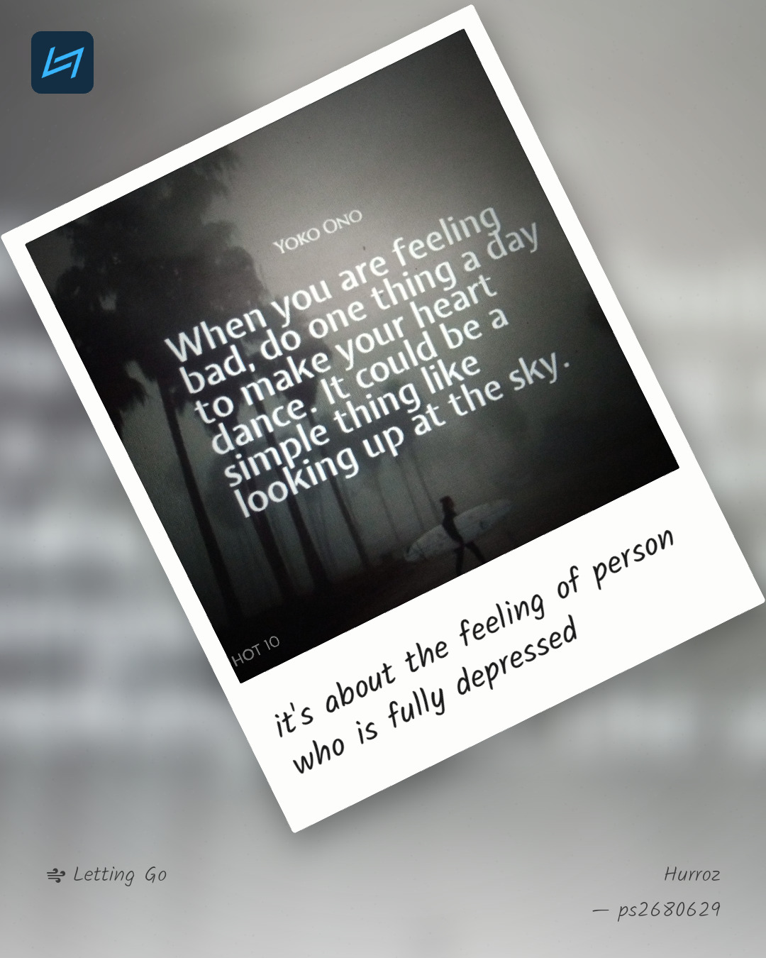 it's about the feeling of person who is fully depressed