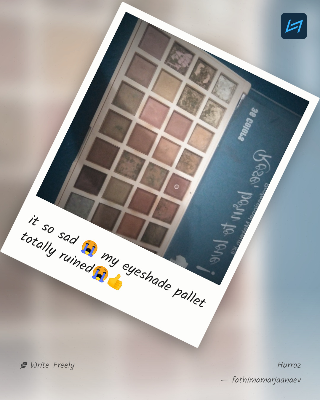 it so sad ๐ญ my eyeshade pallet totally ruined๐ญ๐
