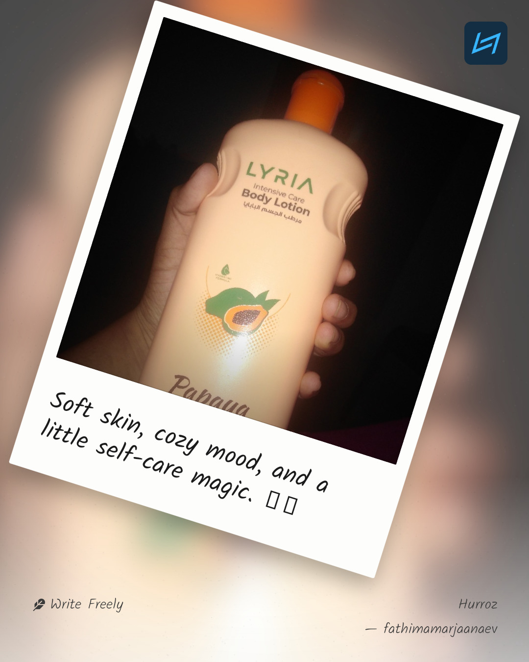 Soft skin, cozy mood, and a little self-care magic. 🤍🧴