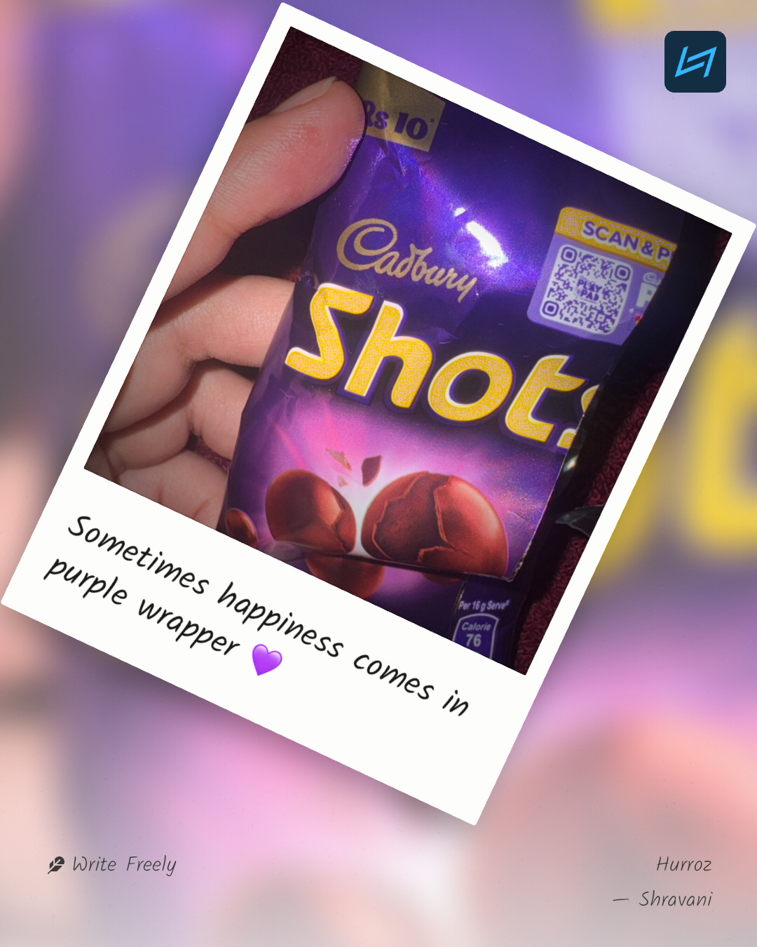 Sometimes happiness comes in purple wrapper 💜
