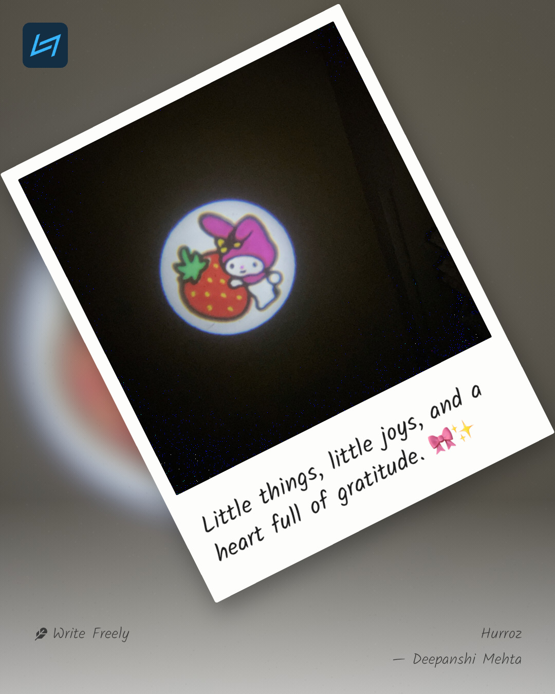 Little things, little joys, and a heart full of gratitude. 🎀✨