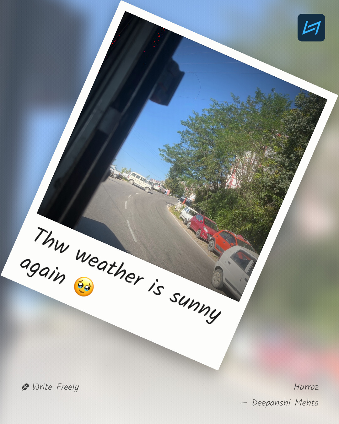 Thw weather is sunny again 🥹