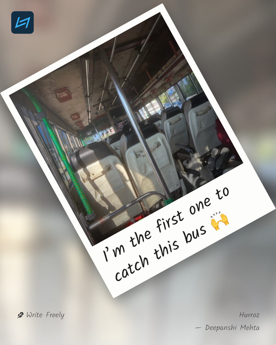 I’m the first one to catch this bus 🙌