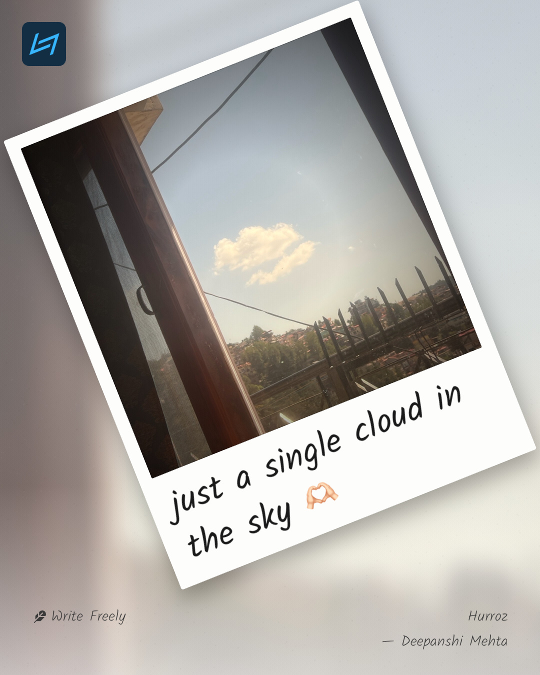 just a single cloud in the sky 🫶🏻